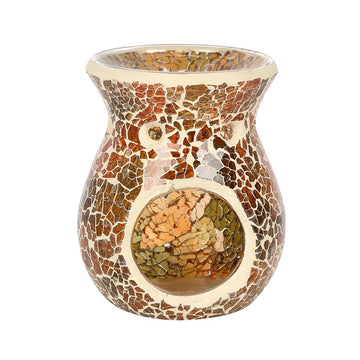 Small Brown Crackle Oil Burner - £15.99 - Oil Burners 