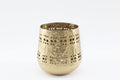 Small Gold Candle Pot 13.5cm-Candle Holders & Plates