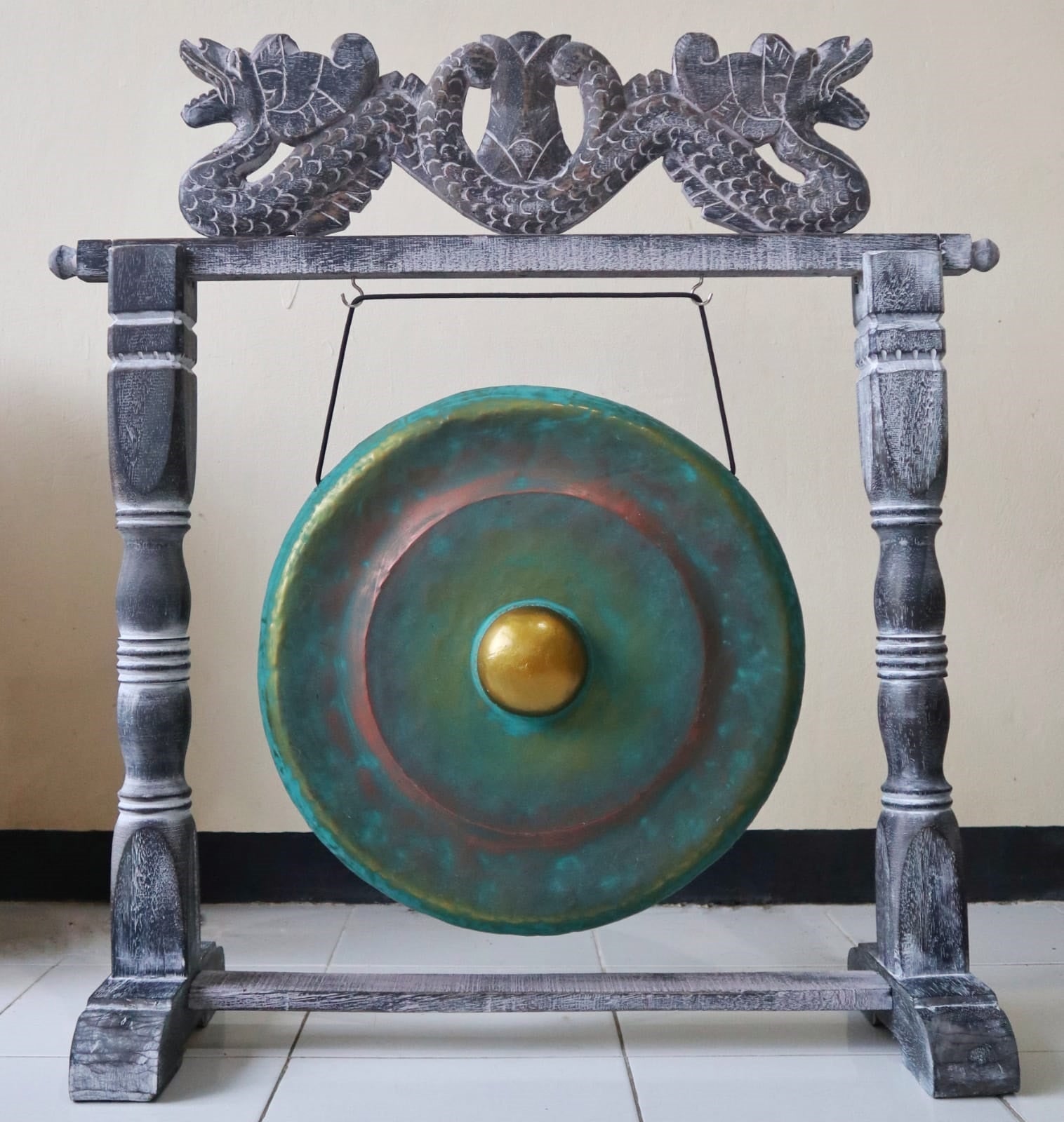 Small Gong in Stand - 25cm - Greenwash - £125.0 - 