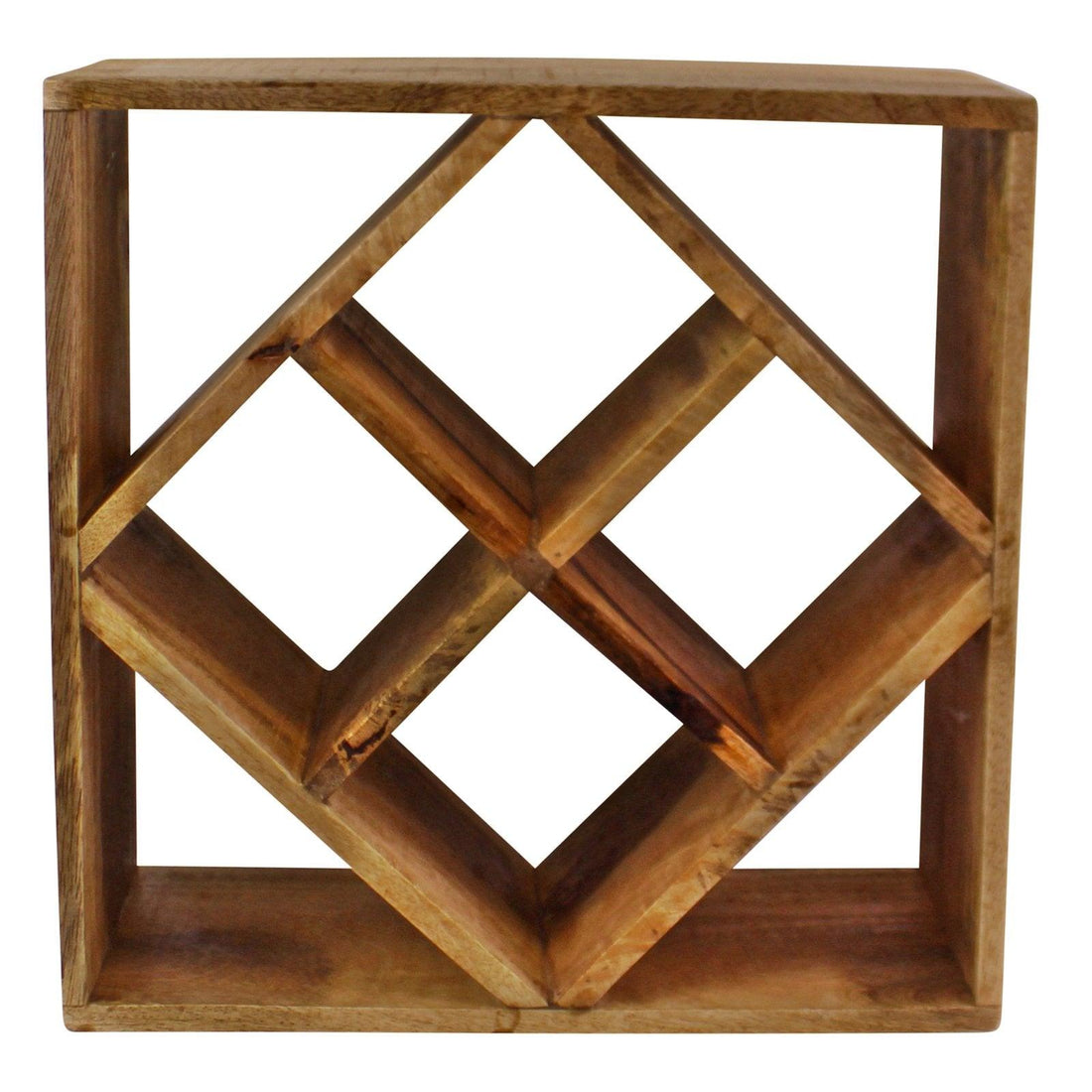 Small Mango Wood Wine Rack, Holds 4 Bottles - £52.99 - Wine Racks, Holders & Accessories 