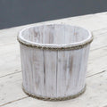 Small Nautical Display Tub - Whitewash 21x29cm-