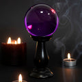 Small Purple Crystal Ball on Stand-Crystal Balls