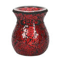 Small Red Crackle Glass Oil Burner-Oil Burners