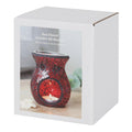 Small Red Crackle Glass Oil Burner-Oil Burners