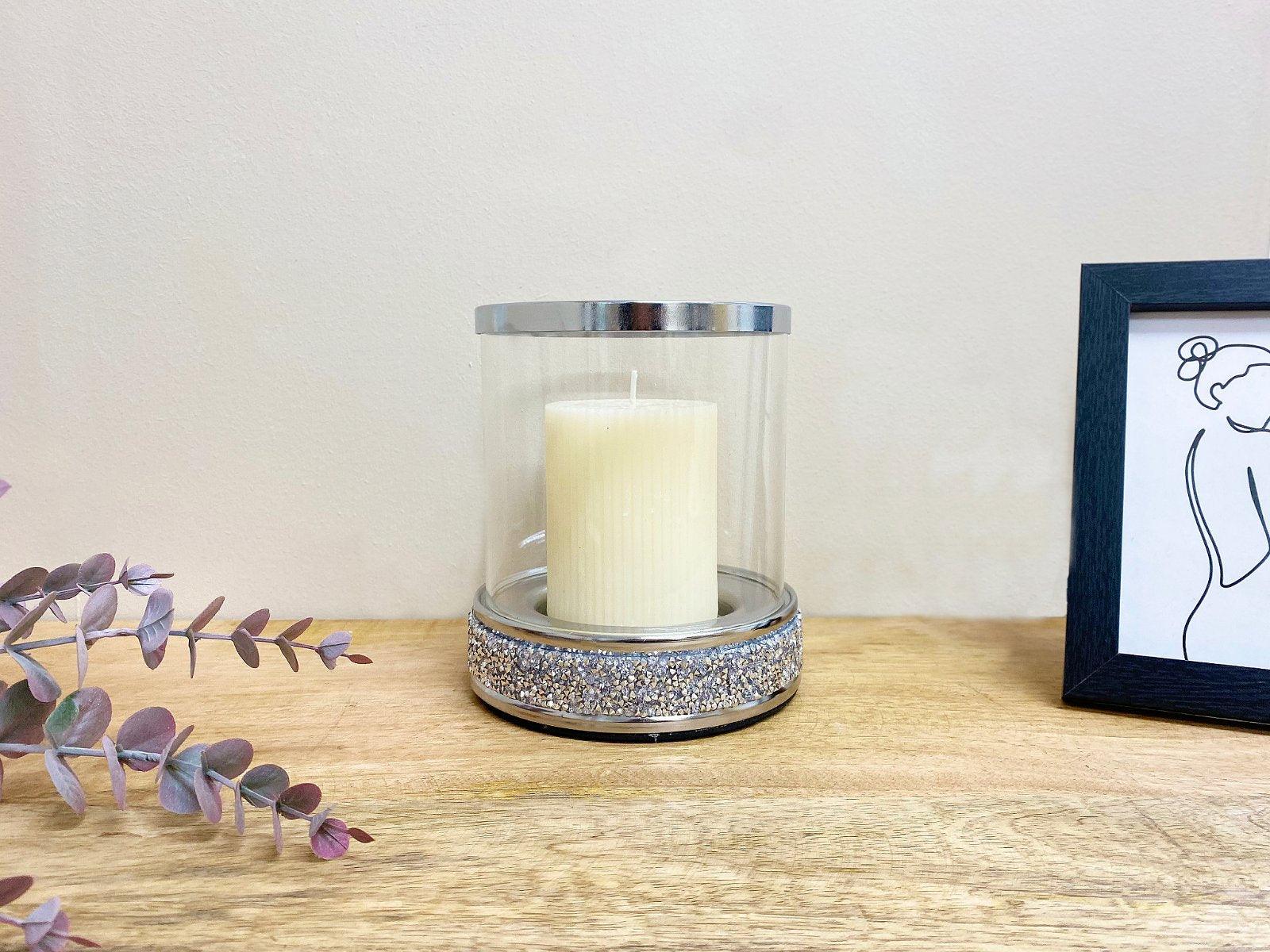Small Sparkly Pillar Candle Holder - £28.99 - 