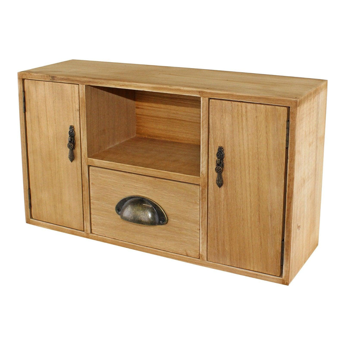 Small Wooden Cabinet with Cupboards, Drawer and Shelf - £52.99 - Trinket Drawers 