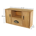 Small Wooden Cabinet with Cupboards, Drawer and Shelf-Trinket Drawers