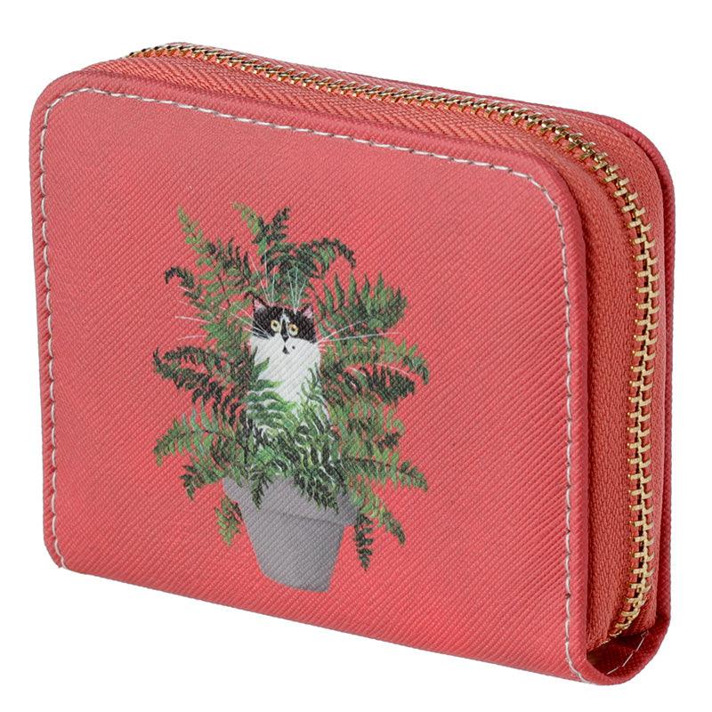 Small Zip Around Wallet - Kim Haskins Cats in Plant Pot - £8.99 - 