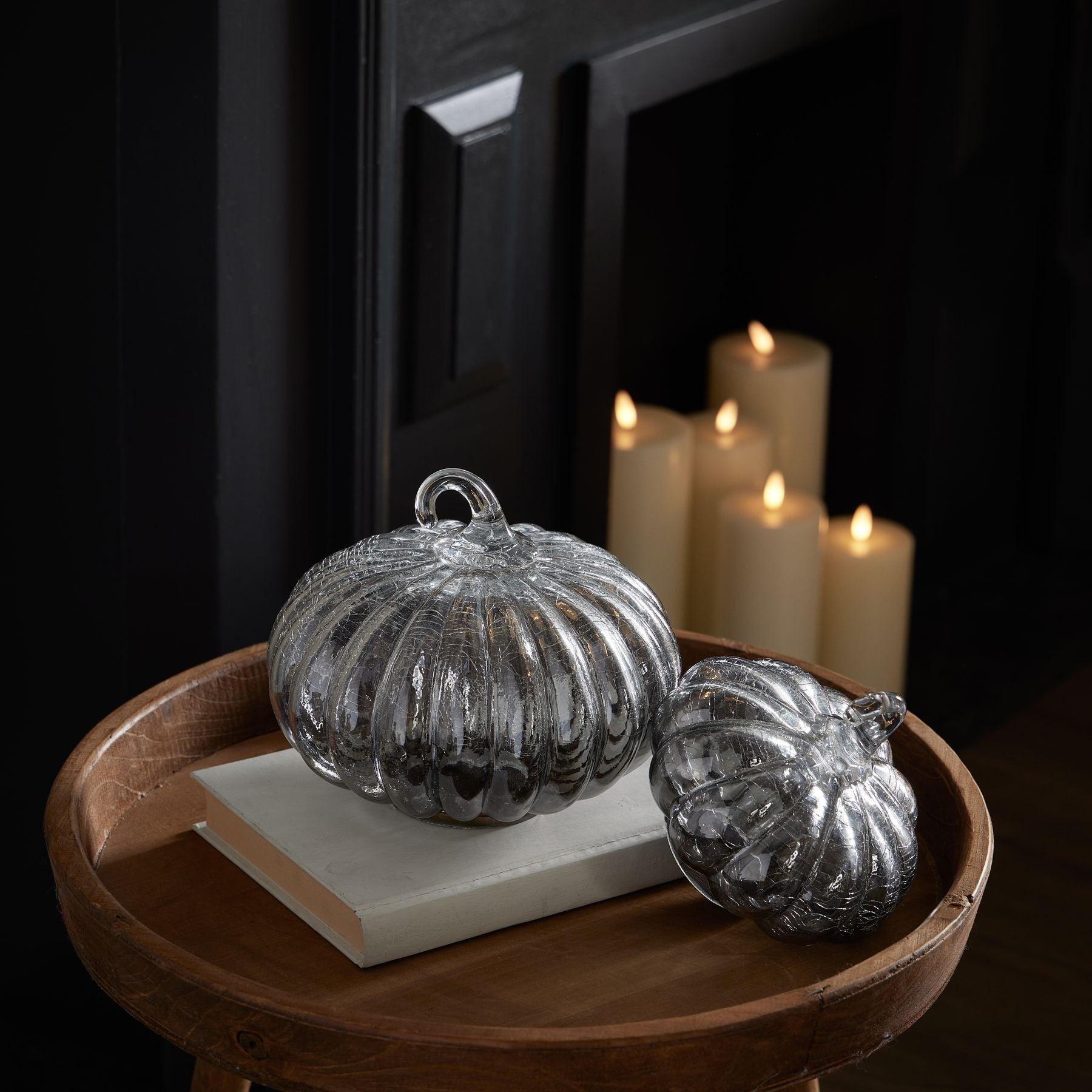 Smoked Midnight Large Pumpkin-Gifts & Accessories > Glassware > Ornaments