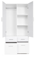 Snow 03 Hinged Door Wardrobe 92cm-Hinged Door Wardrobe