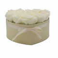 Soap Flower Gift Bouquet - 13 Cream Roses - Heart-