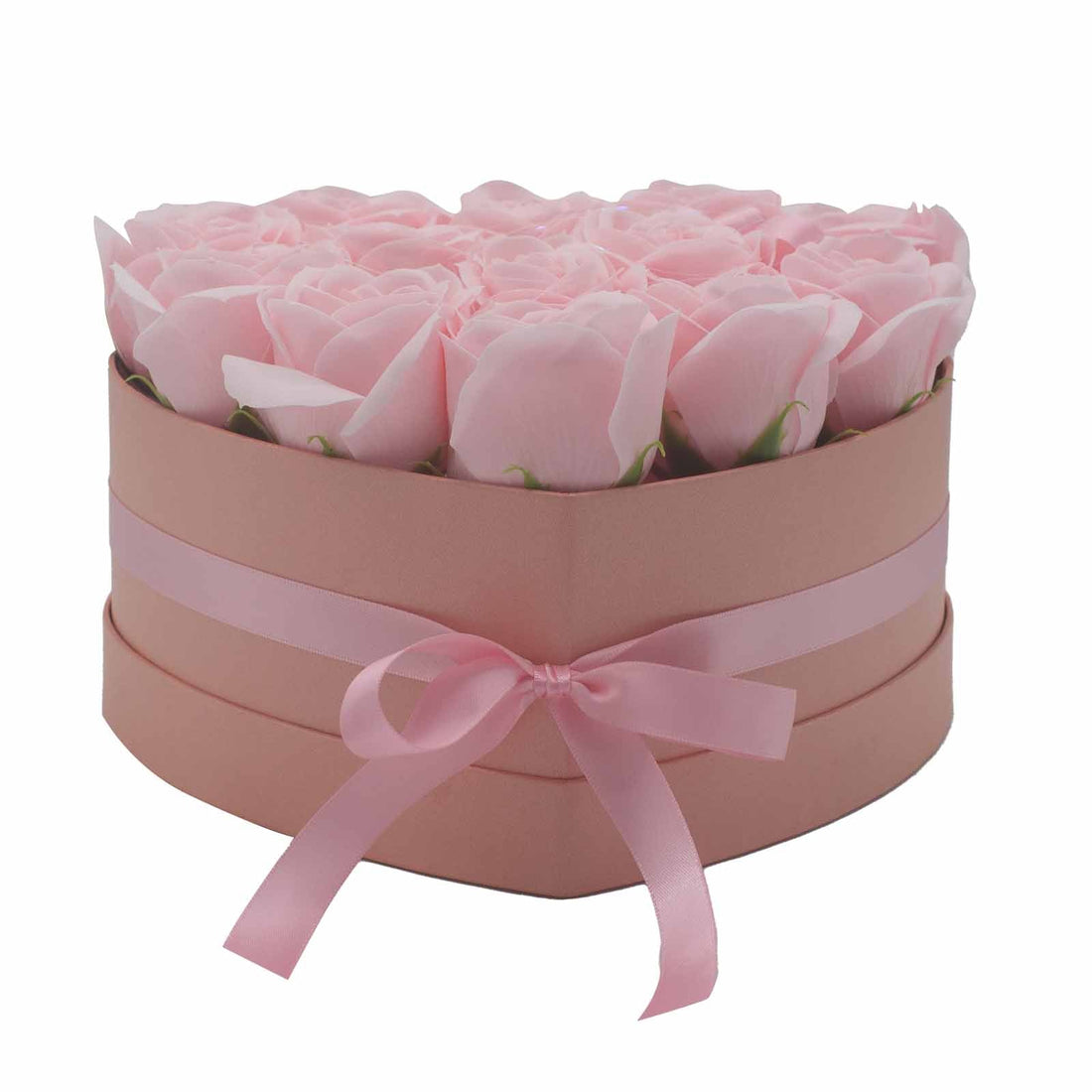 Soap Flower Gift Bouquet - 13 Pink Roses - Heart - £40.0 - 