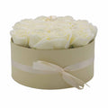 Soap Flower Gift Bouquet - 14 Cream Roses - Round-