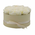 Soap Flower Gift Bouquet - 14 Cream Roses - Round-