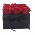 Soap Flower Gift Bouquet - 9 Red Roses - Square-