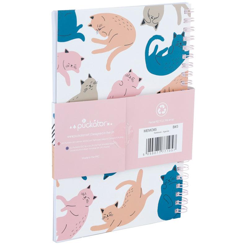 Spiral Bound A5 Lined Notebook - Cat's Life-