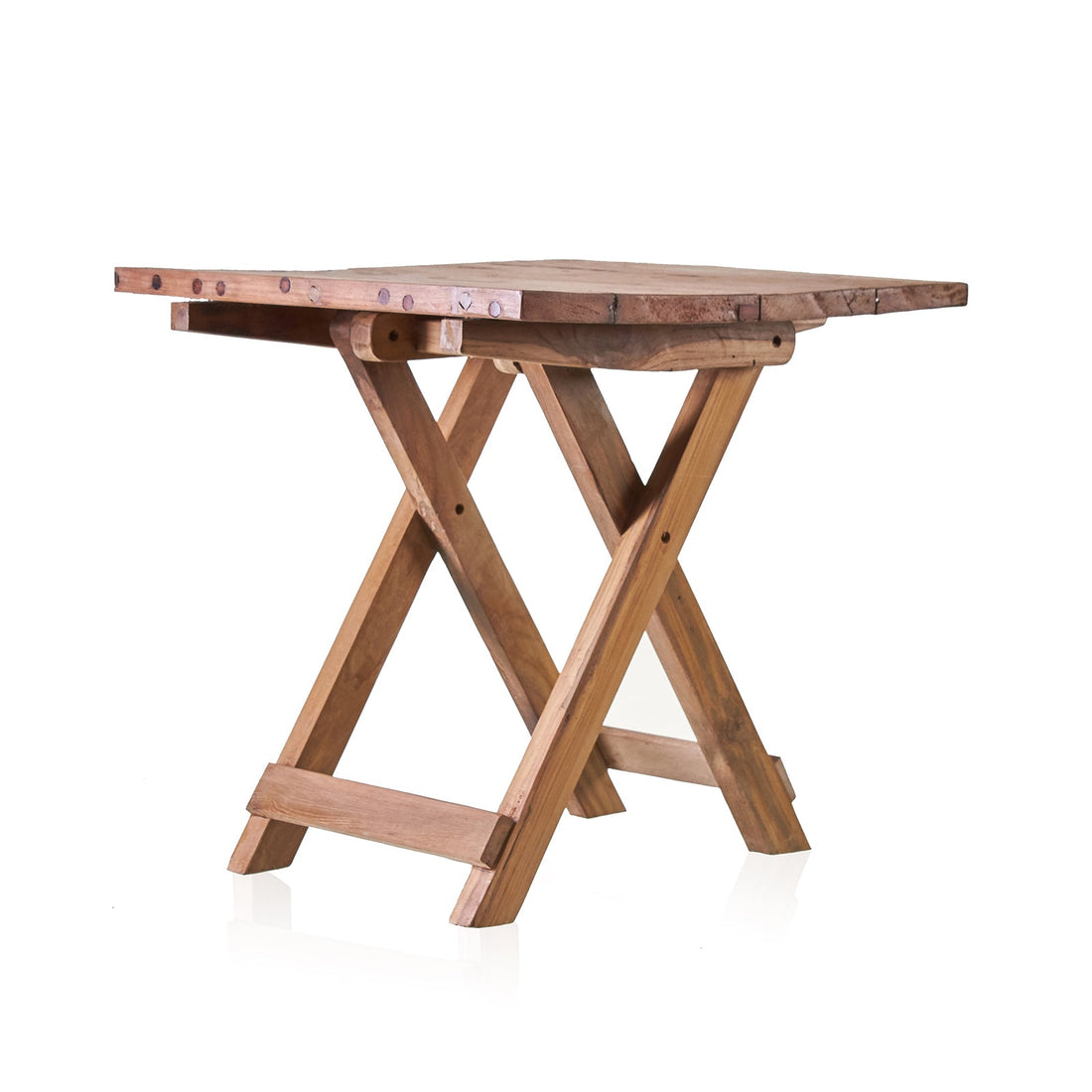 Square Folding Coffee Table - 50cm - Recycled Wood - £107.0 - 