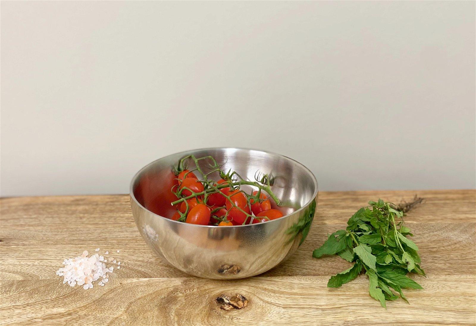 Stainless Steel Double Walled Bowl 20cm-Kitchen Storage
