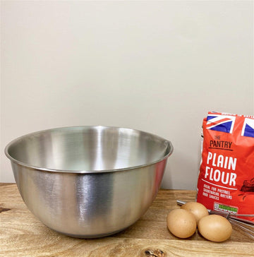 Stainless Still Measuring Bowl with Nonslip base 5L - £20.99 - Kitchen Storage 