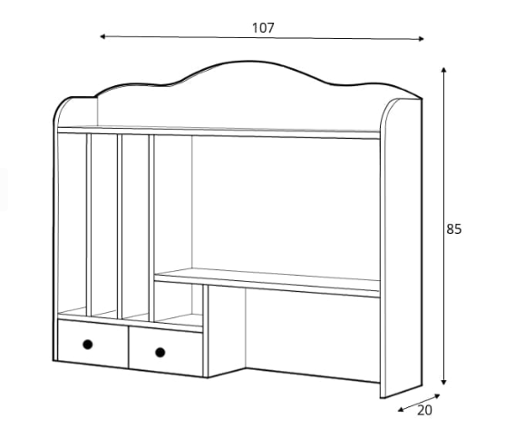 Story SO-04 Desk Hutch-Kids Desk Hutch