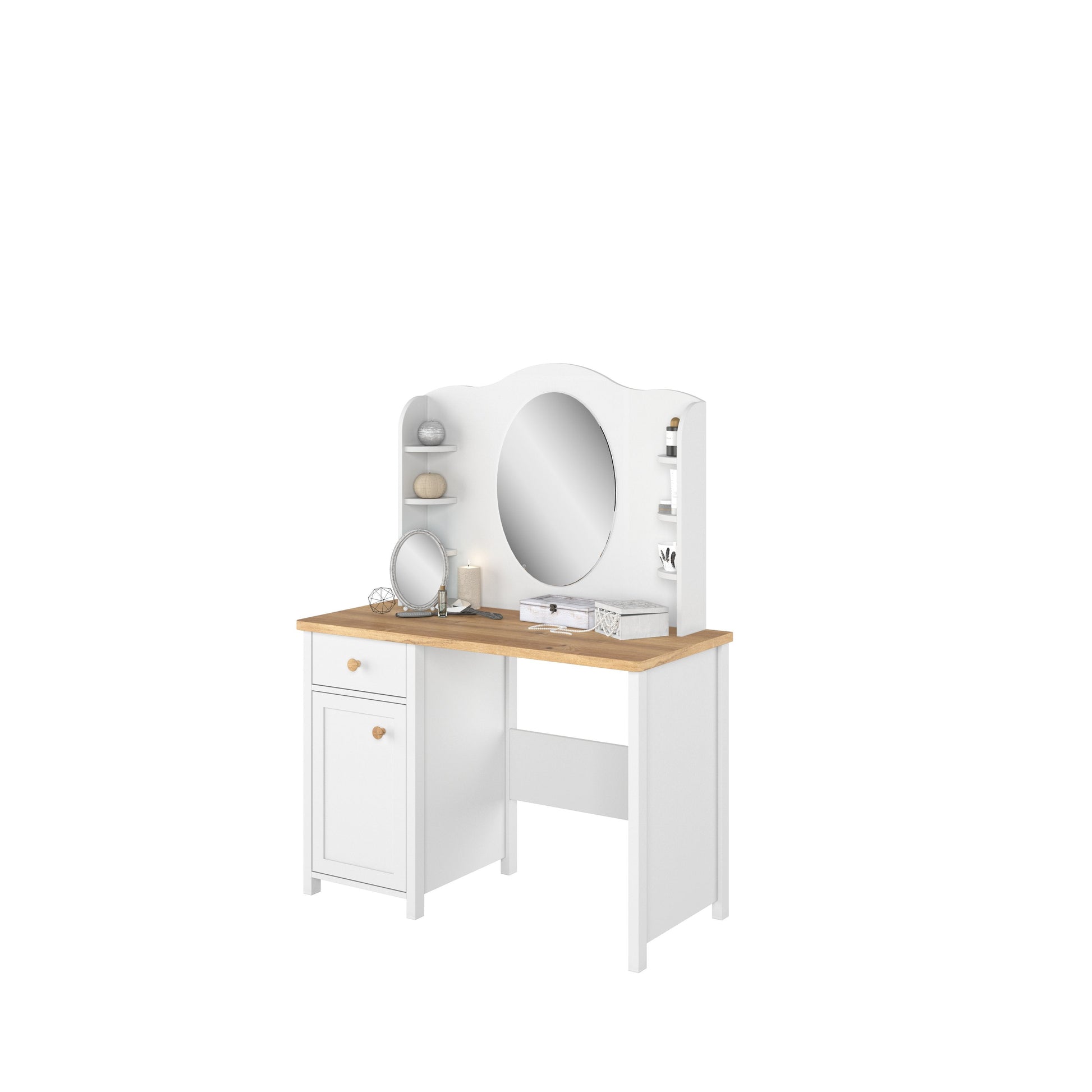 Story SO-06 Desk Hutch with Mirror-Kids Desk Hutch