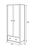 Story SO-12 2 Door Wardrobe-Kids Wardrobe