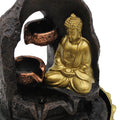 Tabletop Water Feature - 30cm - Golden Meditating Buddha-