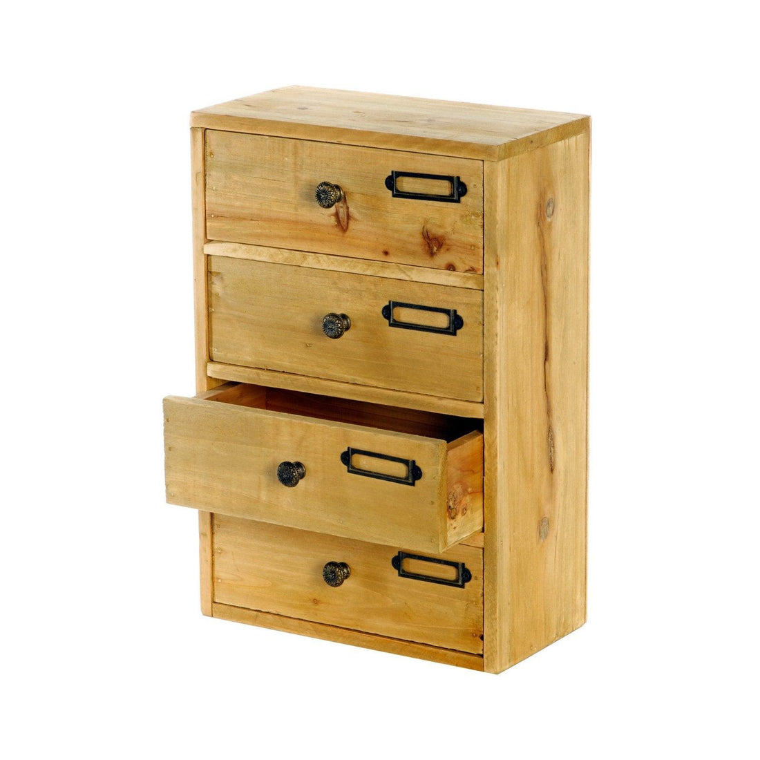 Tall 4 Drawers Wooden Storage 23 x 13 x 34 cm - £35.99 - Trinket Drawers 