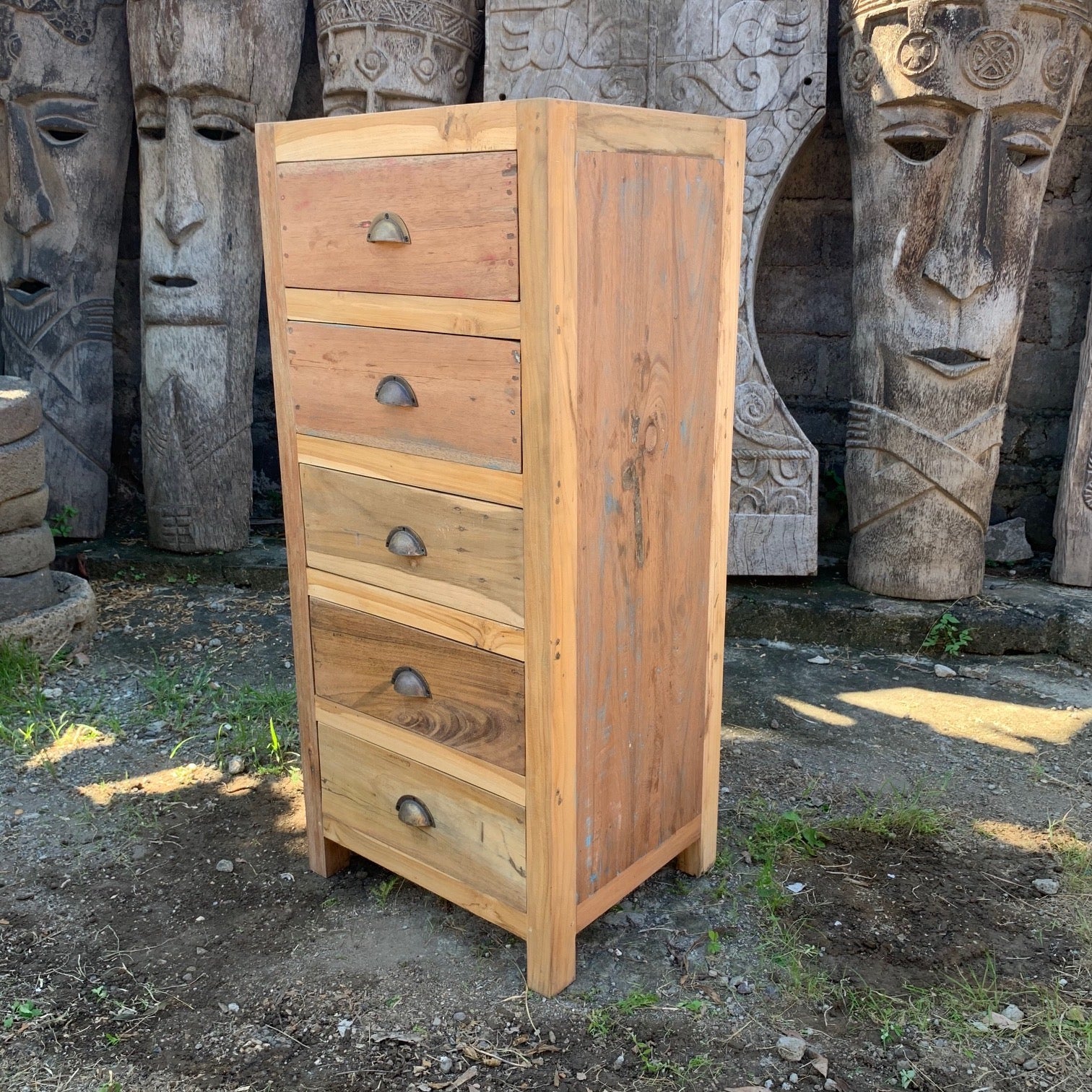 Tall set of 5 Draws - Recycled Wood - £650.0 - 