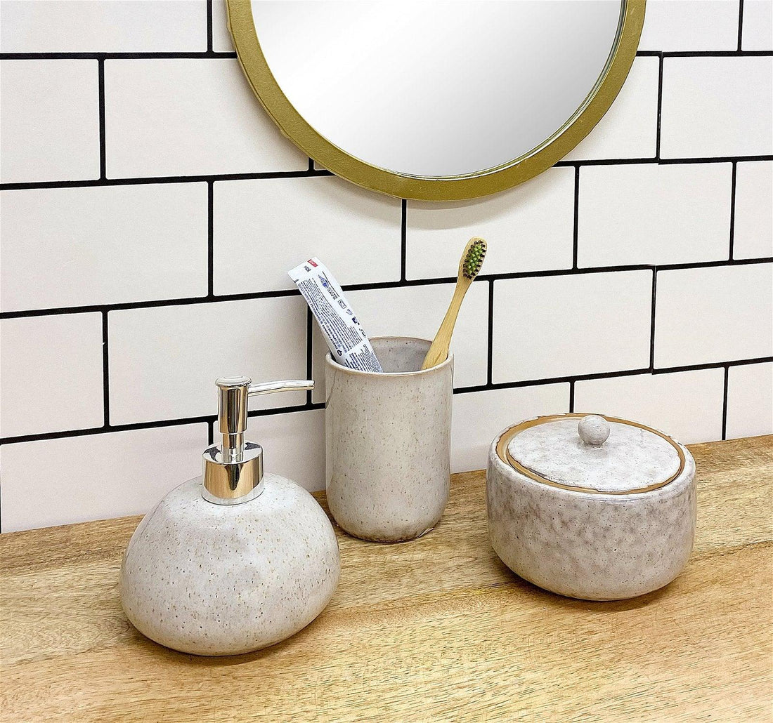 Taupe Ceramic Soap Dispenser - £16.99 - 