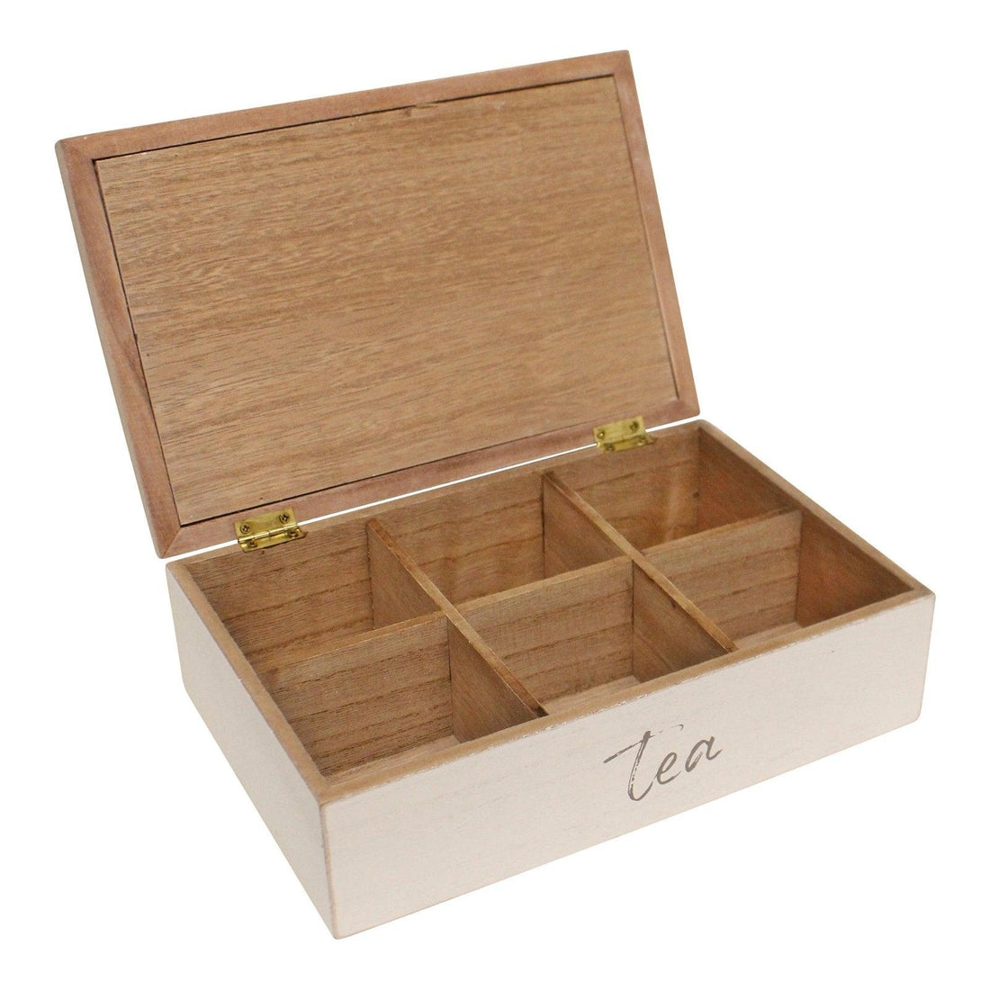 Tea Box, Wooden Houses Design, 24x16cm. - £27.99 - Kitchen Storage 