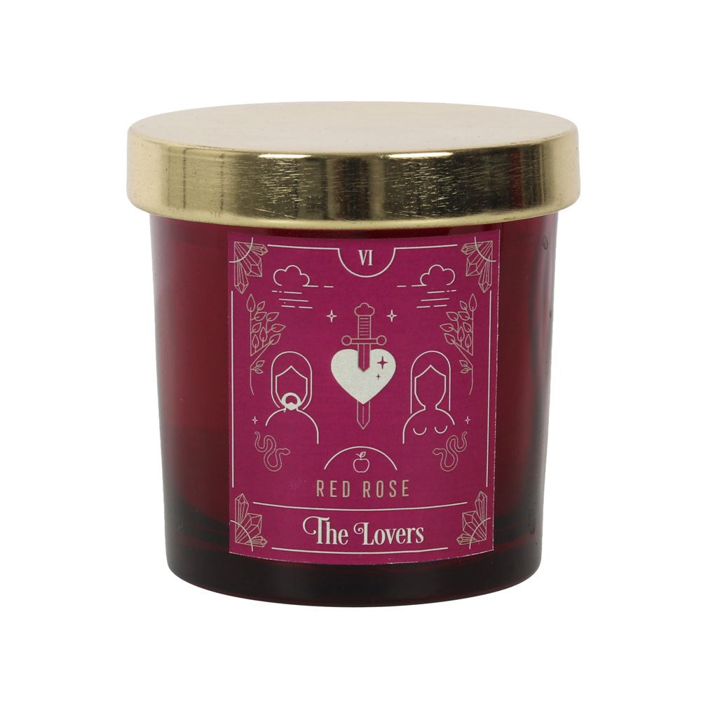 The Lovers Red Rose Tarot Candle - £10.99 - Candles 