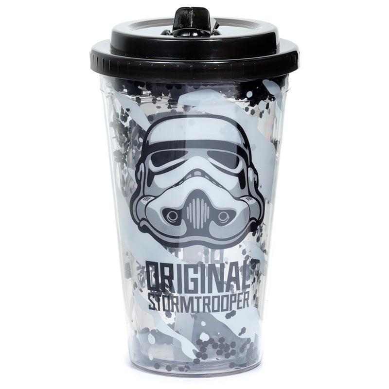 The Original Stormtrooper Shatter Resistant Double Walled Cup with Lid and Straw-