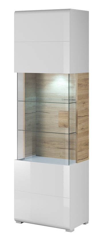 Toledo 05 Display Cabinet Oak San Remo Living Room Display Cabinet 