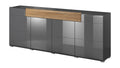 Toledo 25 Sideboard Cabinet Grey Gloss Living Sideboard Cabinet 