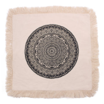 Traditional Mandala Cushion - 60x60cm - black - £37.0 - 