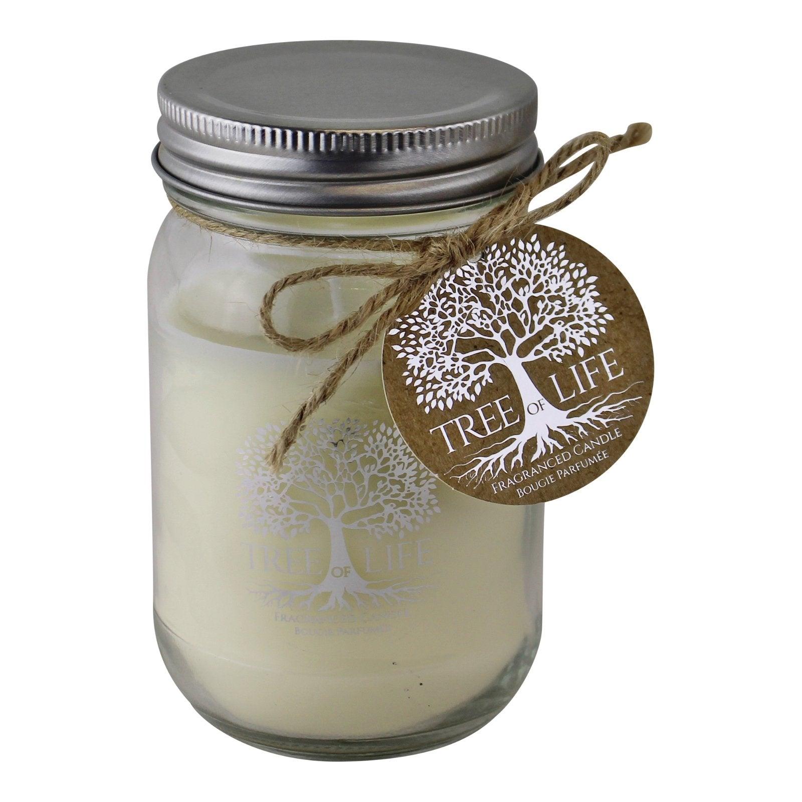 Tree Of Life Fragranced Candle In Glass Jar With Lid - £12.99 - Candles 