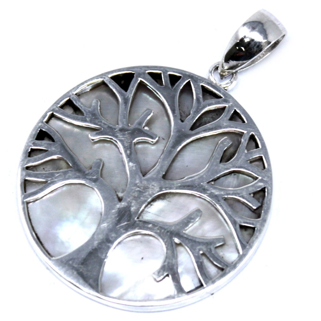 Tree of Life Silver Pendant 30mm - Mother of Pearl - £39.0 - 