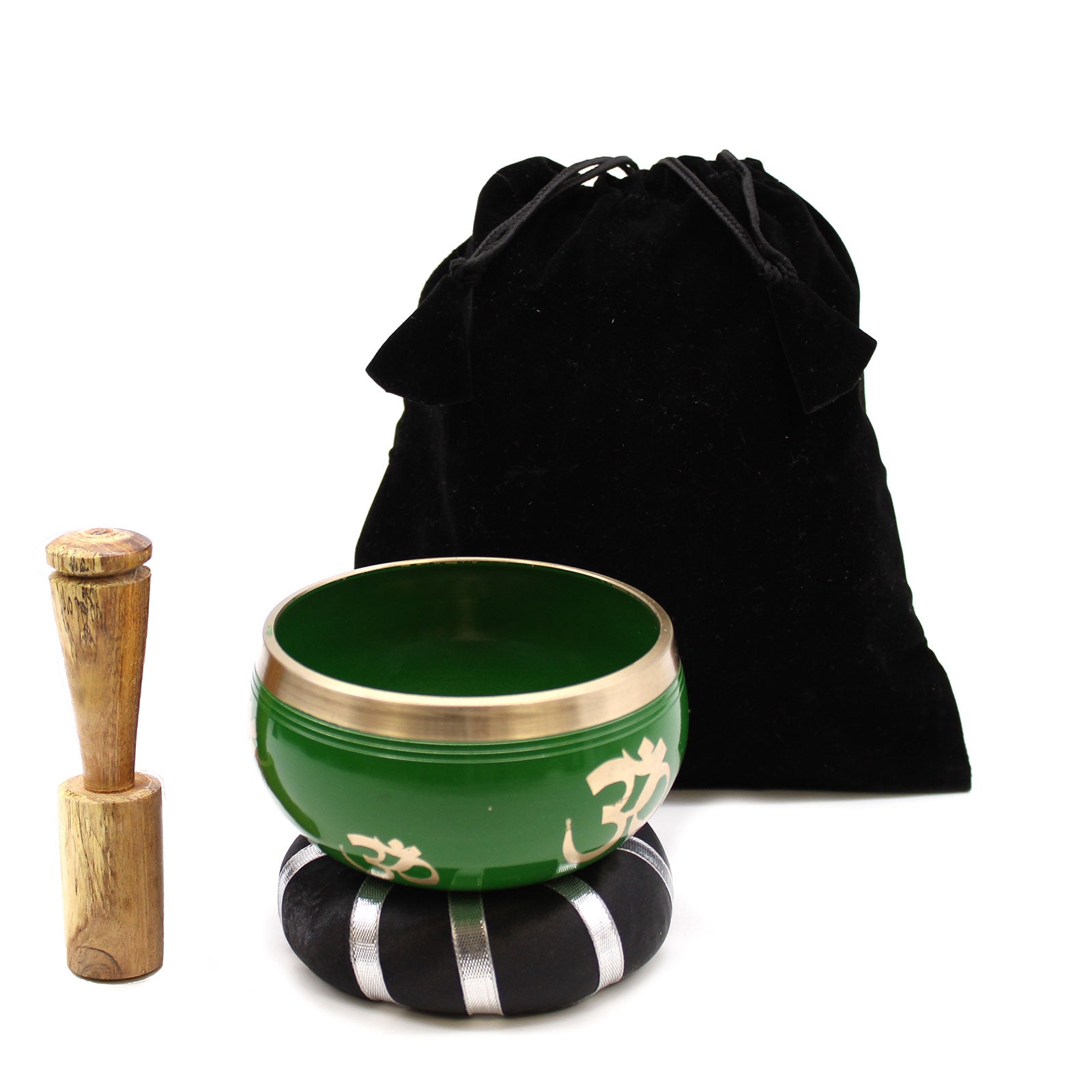 Tree of Life Singing Bowl Set- Green 10.7cm-