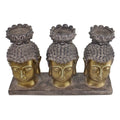 Triple Candle Holder, Buddha Design - £41.99 - Candle Holders & Plates 