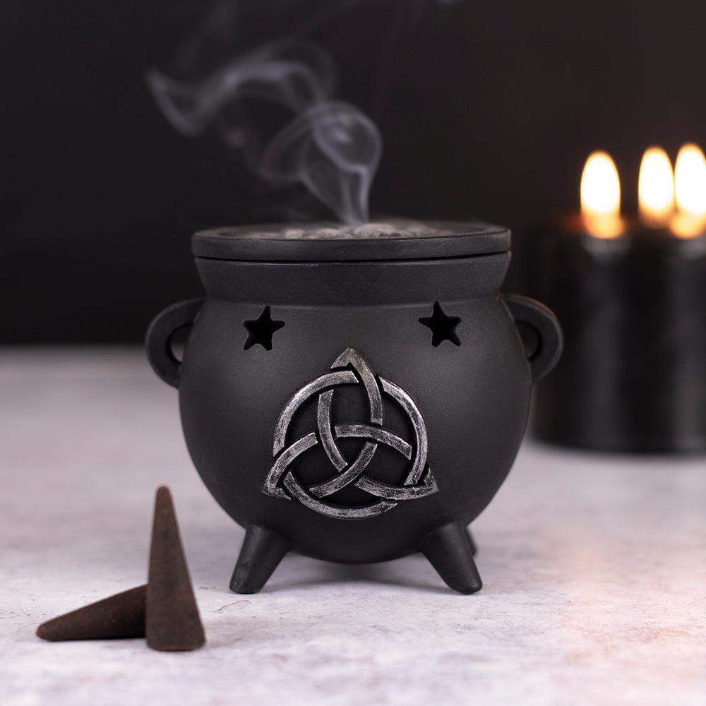 Triquetra Cauldron Incense Cone Holder-Incense Holders