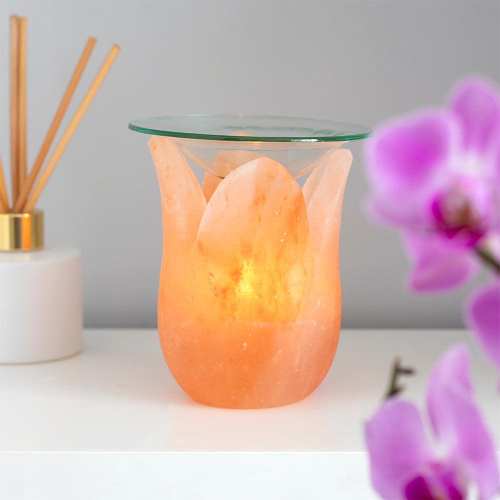 Tulip Shaped Himalayan Salt Oil Burner-Oil Burners