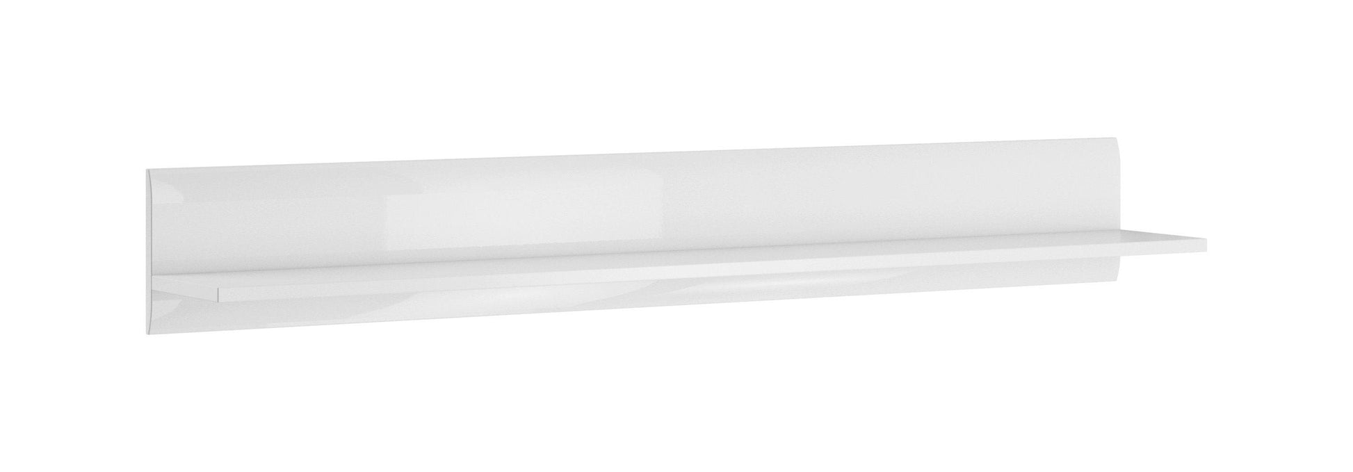 Tulsa 02 Wall Shelf 180cm White Gloss Wall Shelf 