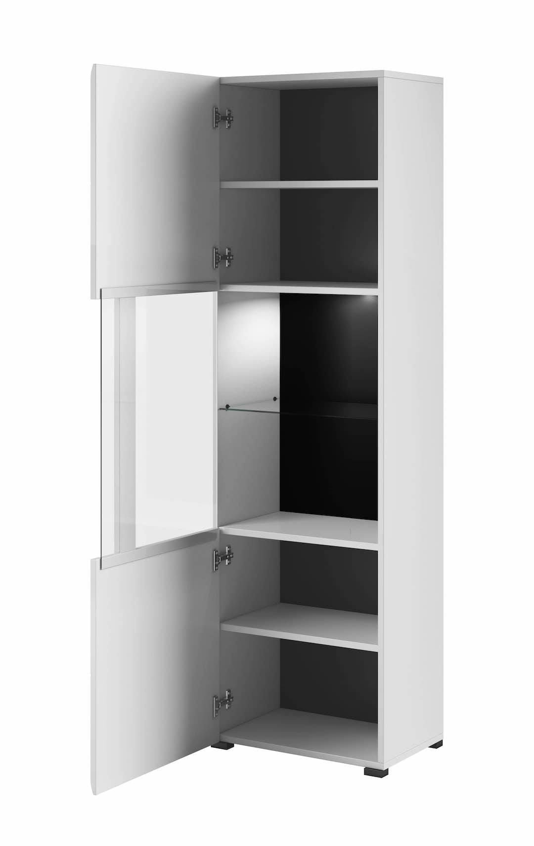 Tulsa 05 Tall Display Cabinet White Gloss Tall Display Cabinet 