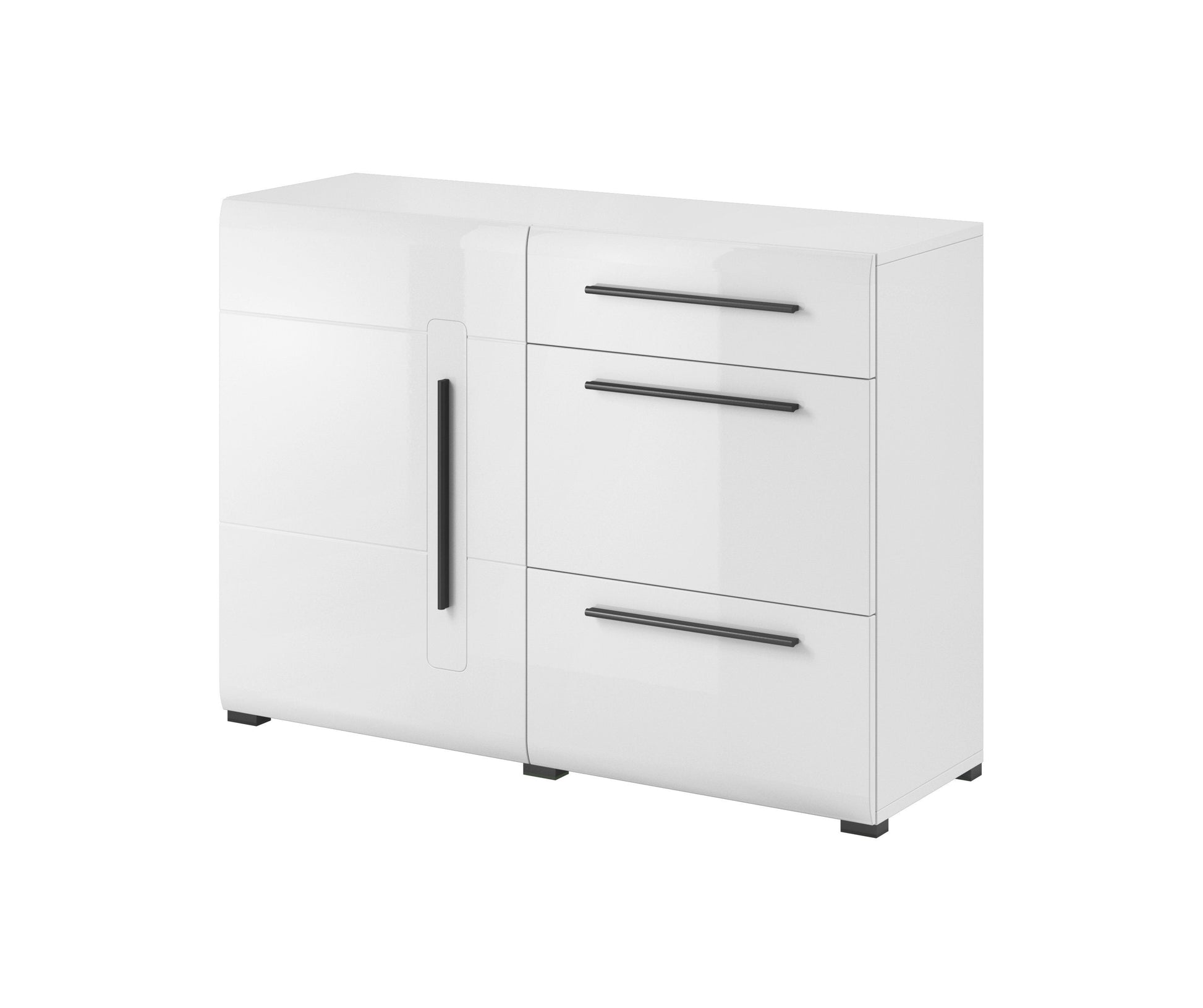 Tulsa 45 Sideboard Cabinet White Gloss Living Sideboard Cabinet 