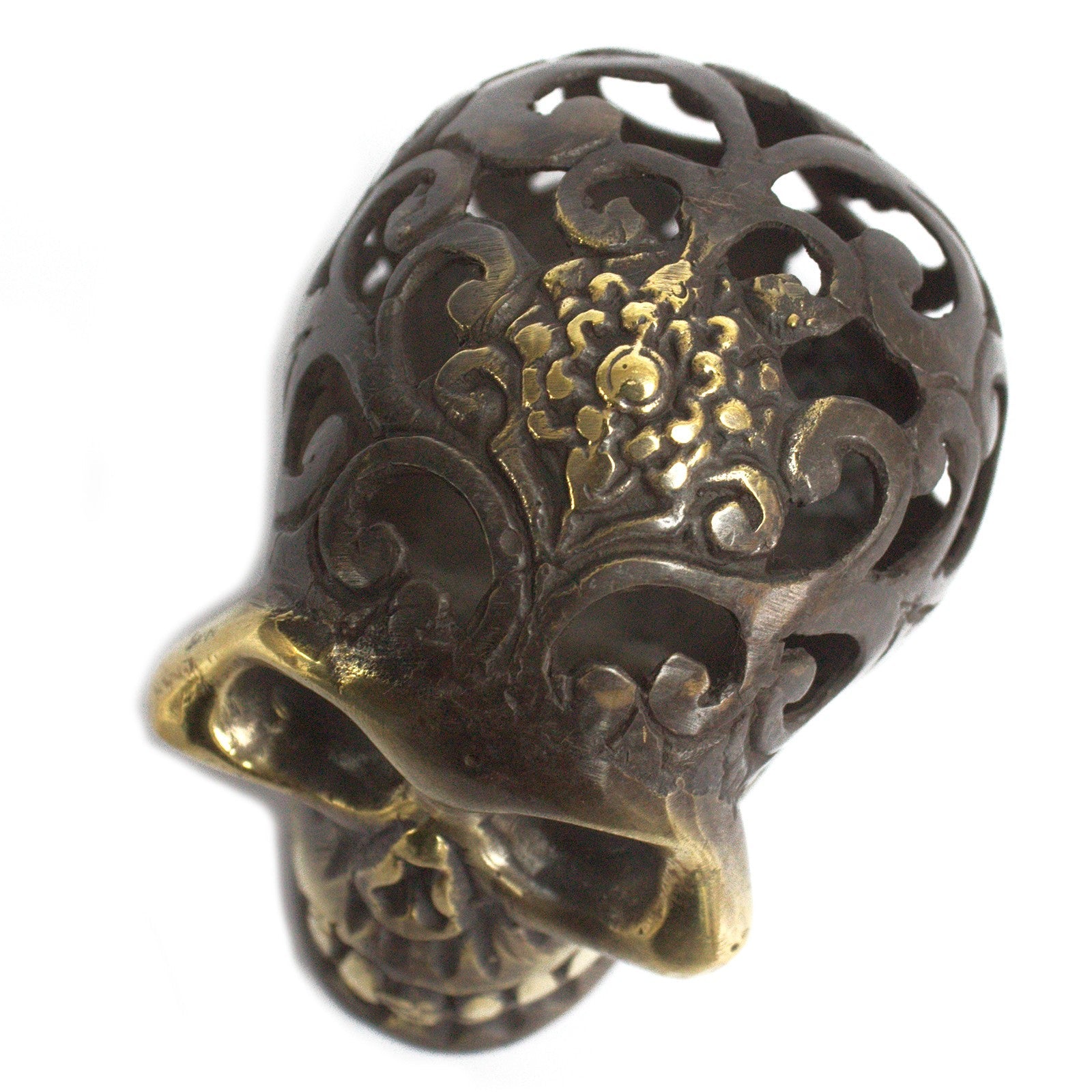 Vintage Brass Skull - Lrg-