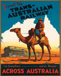 Vintage Metal Sign - Retro Advertising - Trans Australian Railway-Retro Advertising