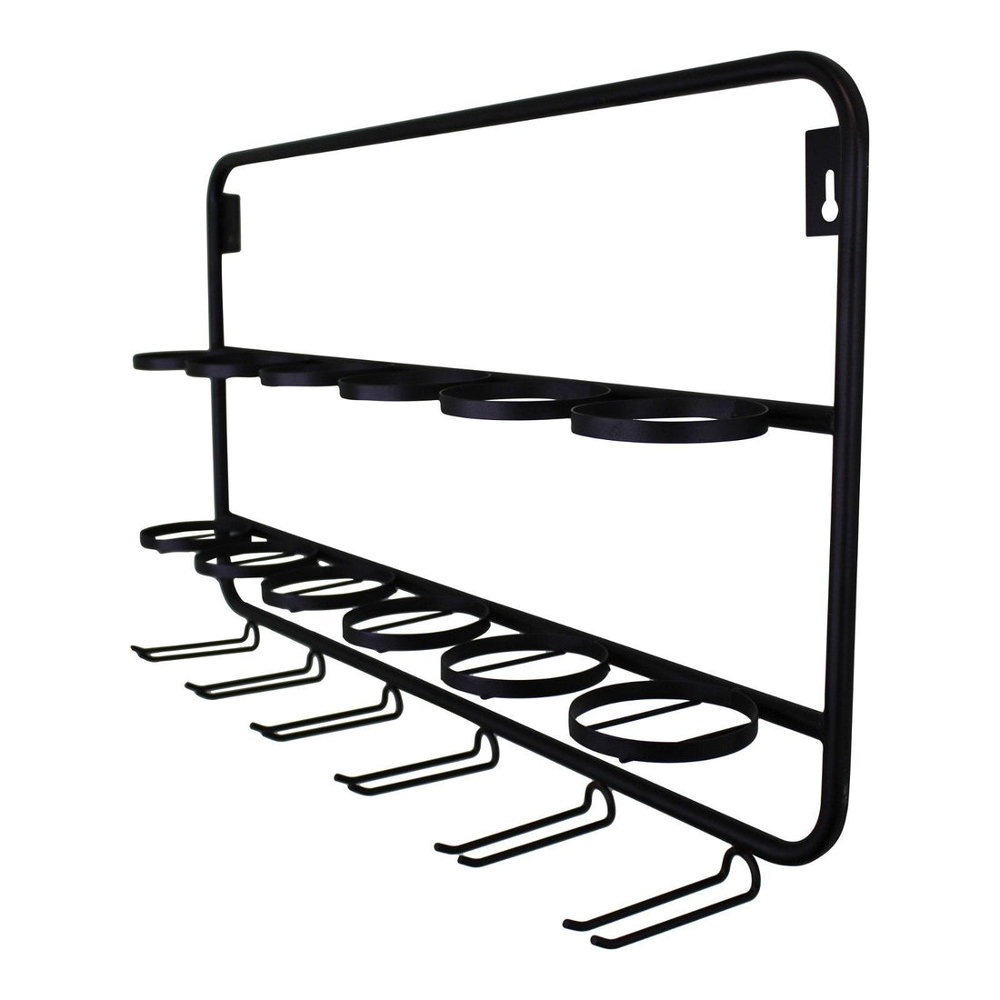 Wall Mounted Six Bottle And Wine Glass Holder - £73.99 - Wine Racks, Holders & Accessories 