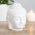 White Buddha Head Oil Burner-Oil Burners