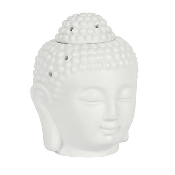 White Buddha Head Oil Burner - £11.99 - Oil Burners 